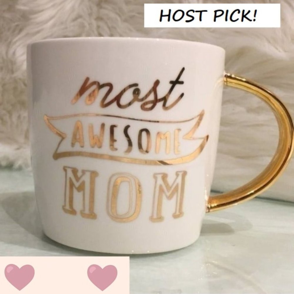 ♡HOST PICK Slant Most Awesome Mom Coffee Mug 14 oz